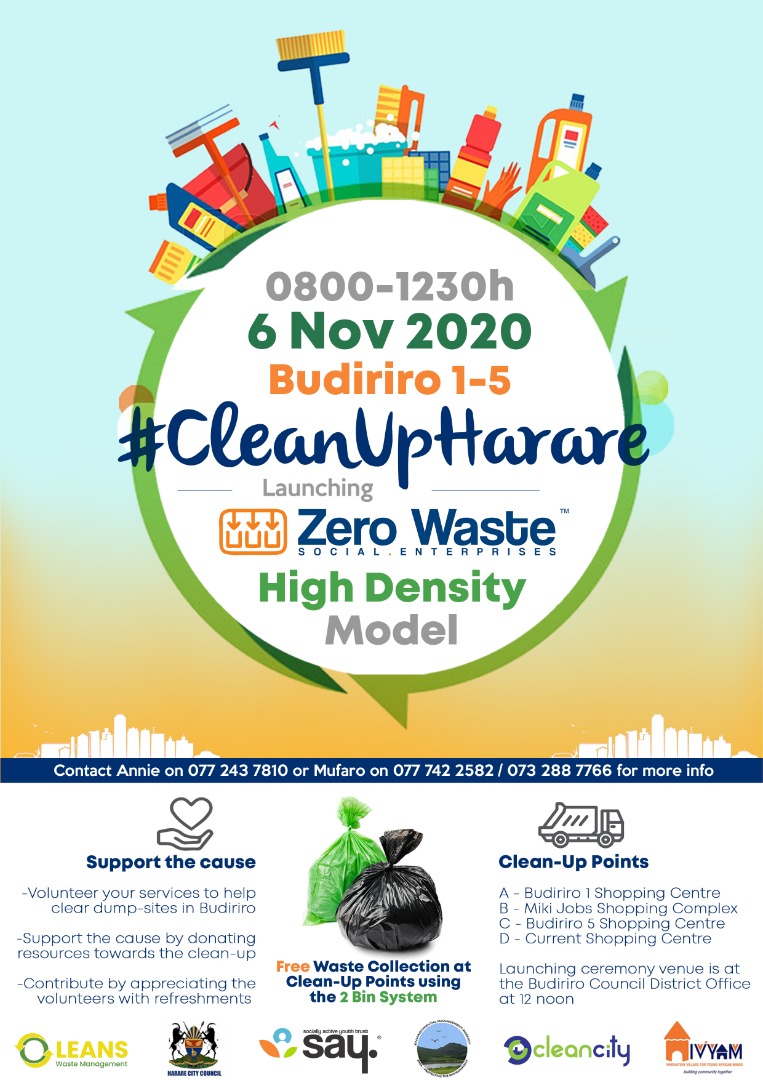 Budiriro here we come lets join hands and clean up our area. Clean environment begins with you and me together working collectively. #CleanUpCampaign #CleanUpBudiriro. @MatopeNigell @lizgulaz @Kuda_Dhliwayo @YALI_SAfrica @casezerozw @greengovzw1 @greeniloharare