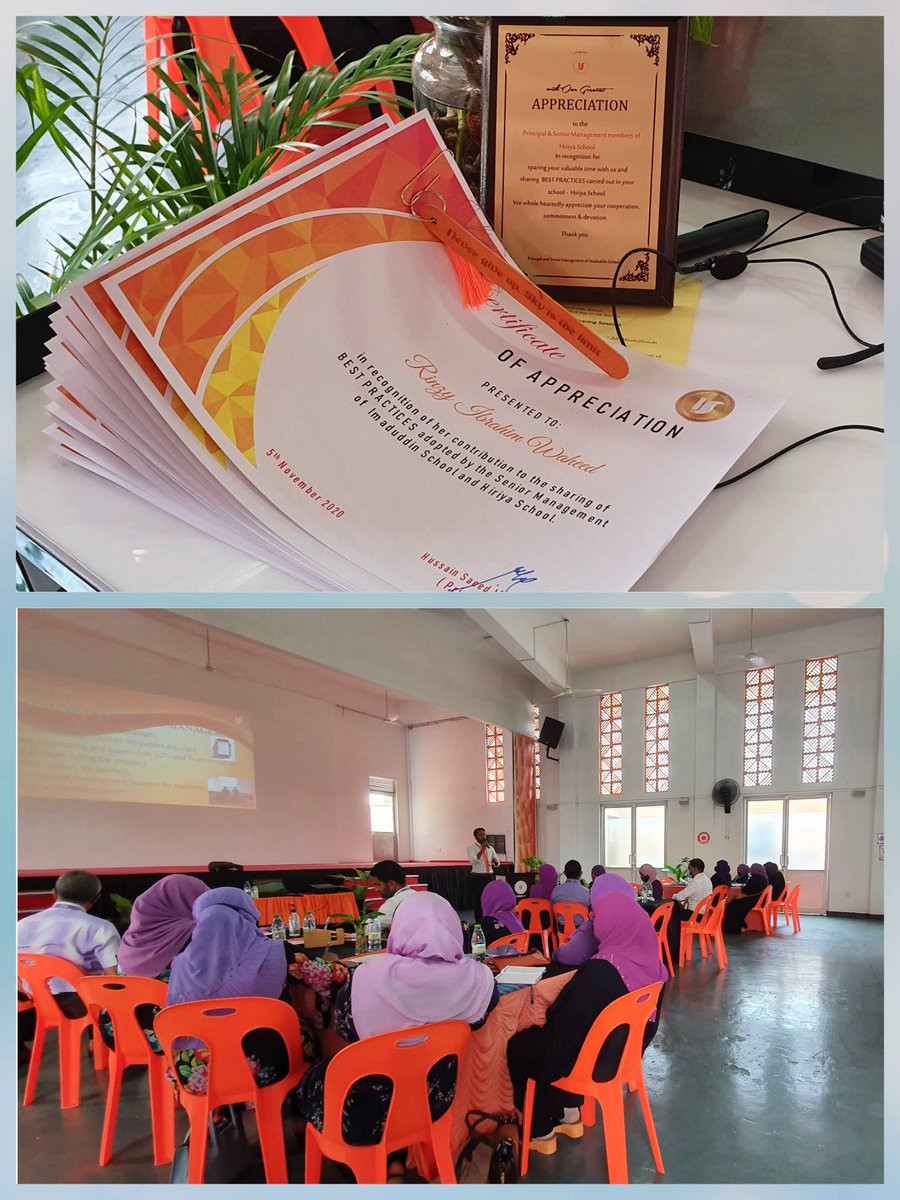 We appreciate and thank Hiriya School for cooperating and collaborating with Imaduddin School in sharing best practices. <a href="/MoEdumv/">Ministry of Education</a>