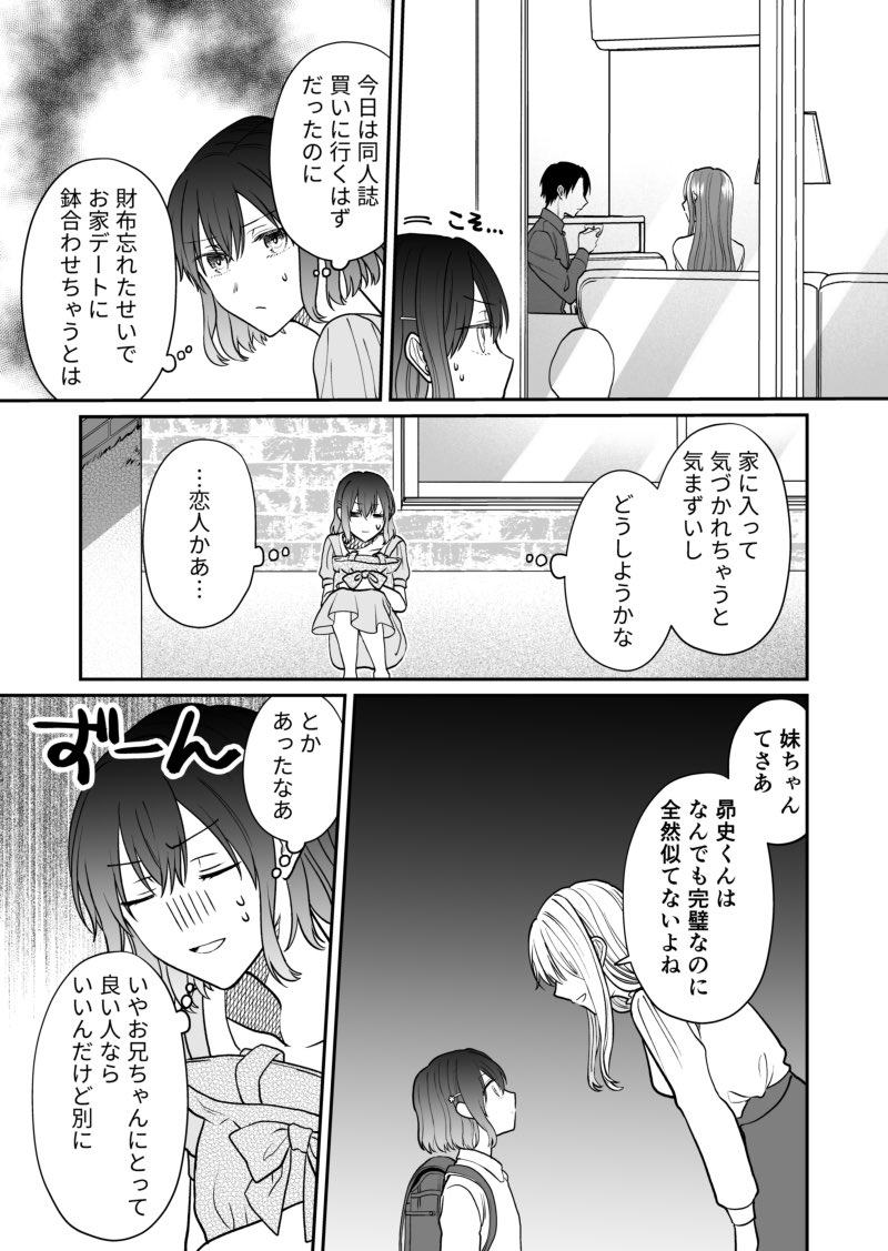 【創作】妹の留守中兄が家に呼んだお客の話 1/3 #BLマンガ脳妹x少女マンガ脳兄 