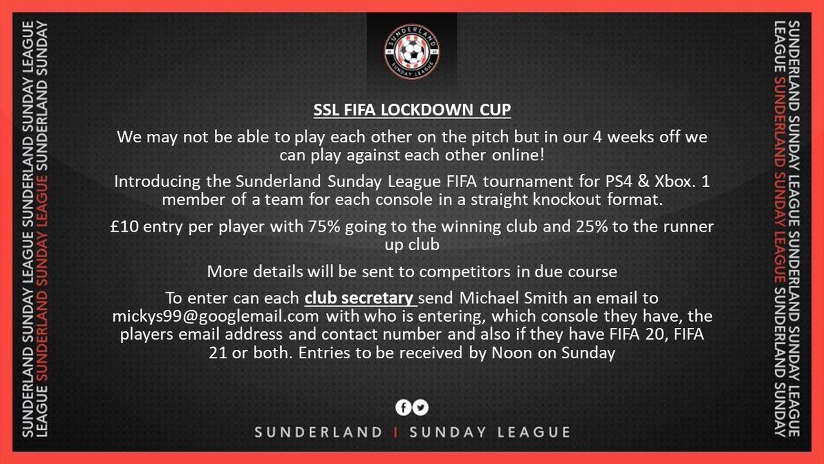 We are looking for teams to nominate two players - one for PS4 &amp; one for XBox to join our online FIFA League Cup. More details to follow but initially can club secretaries send their nominations as per the picture below. Which team will win? #ssllockdowncup