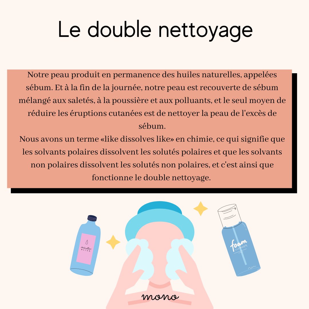 ForyouMono's tweet photo. 🇫🇷Nous avons déjà parlé du double nettoyage, voici pourquoi nous pensons que c'est un must, une fois par jour, de préférence la nuit.
#doublecleansing #cleanse #pmroutine #skincare #doublenettoyage #routinedusoir #nettoyage #التنظيف_العميق_للبشره #التنظيف_المزدوج https://t.co/w31rvxgMyp