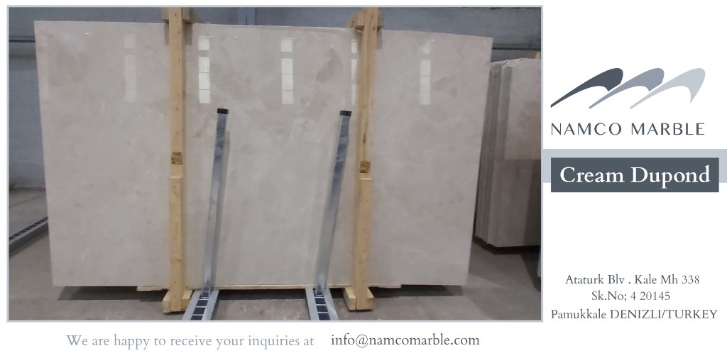 New Arrivals at our Denizli Depot: Cream Dupond Marble Premium Quality slabs available for order

For more information please contact us at info@namcomarble.com

#marble #beigemarble #turkishmarble