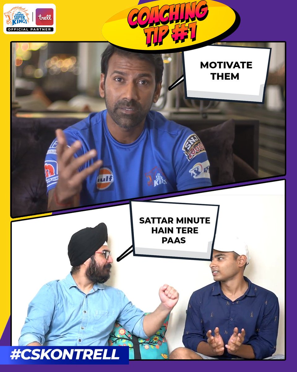 TrellApp's tweet photo. The funny man is using coaching tips by Balaji and SRK at the same time. But will he succeed?

Watch 'Life Hacks With CSK &amp; @PiratedSardar' to know:  https://t.co/FXsTLeyRw6

#CSK #ChennaiSuperKings #IPL2020 #AngadOnTrell https://t.co/tAhnNEpcRy