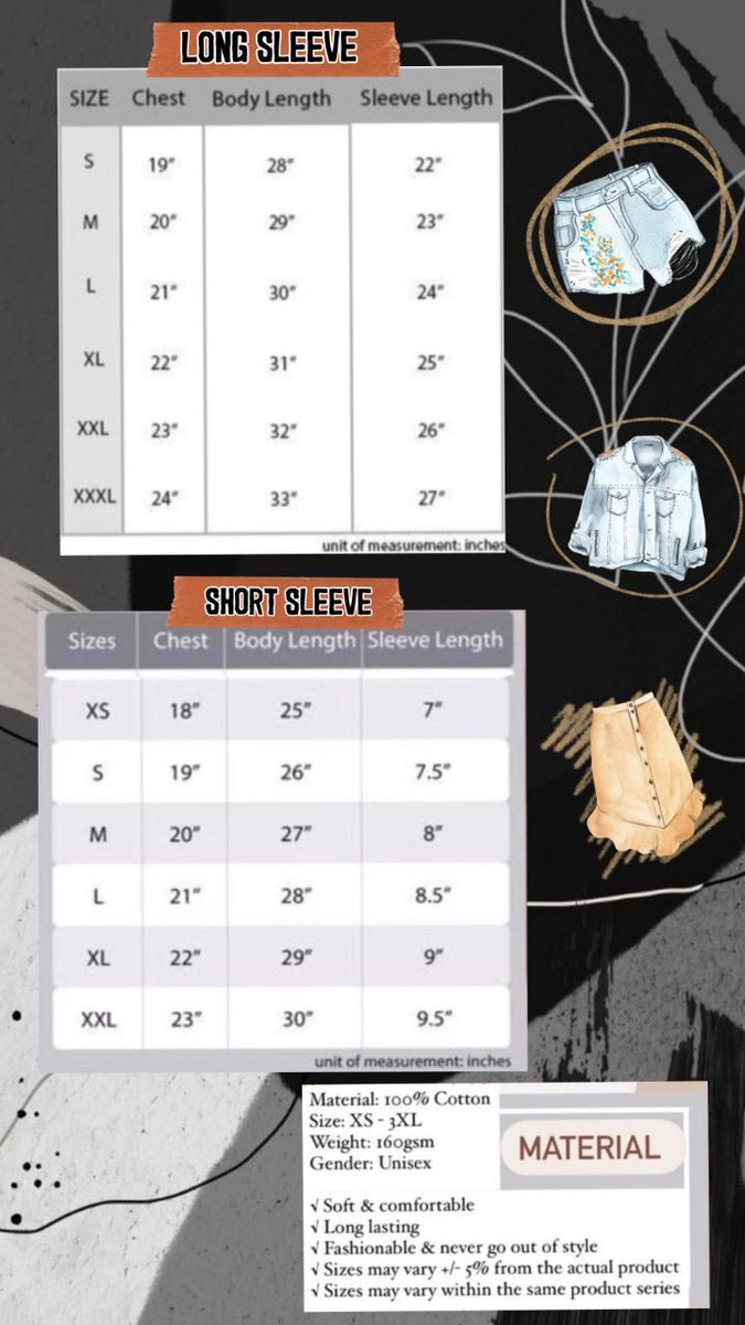 TishatsuCo's tweet photo. ✨✨✨ Size Chart ✨✨✨ https://t.co/72Zc7ojJG1