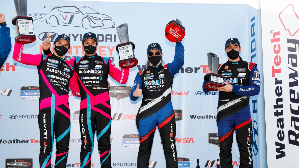 JASMotorsport's tweet photo. ▶️ Laguna Seca victory 🏆
▶️ Back in IMSA points lead ✅
▶️ GT Open pole &amp; podiums ✅

🗞️Full #NSXGT3 Evo round-up, #ICYMI ▶️ https://t.co/PplXe9v9Wf https://t.co/Dt9iZvWeN6