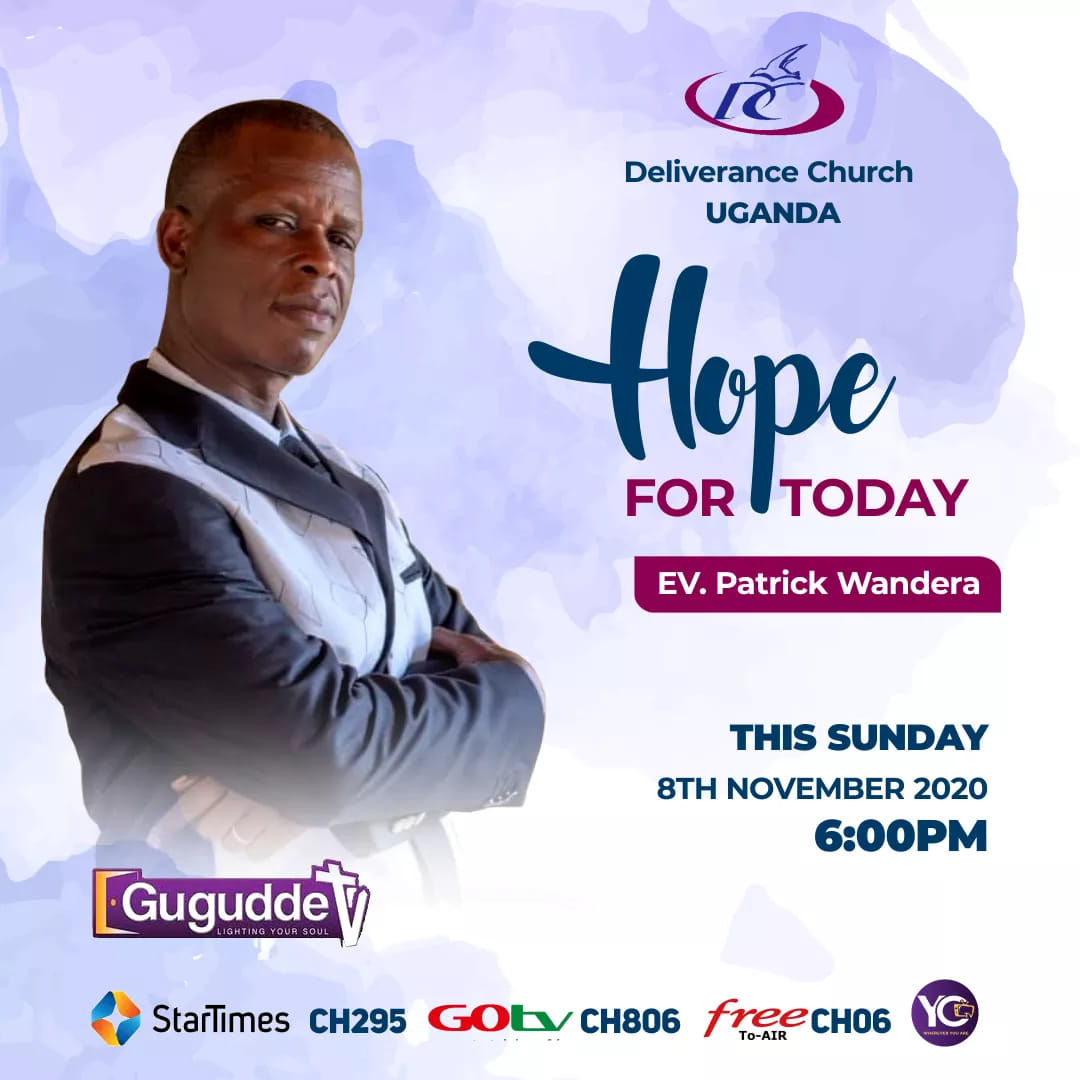 dc_uganda's tweet photo. This Sunday #6pm only on @guguddetvuganda  don't miss #HopeForToday with Ev Patrick Wandera https://t.co/aECeaVtAT0