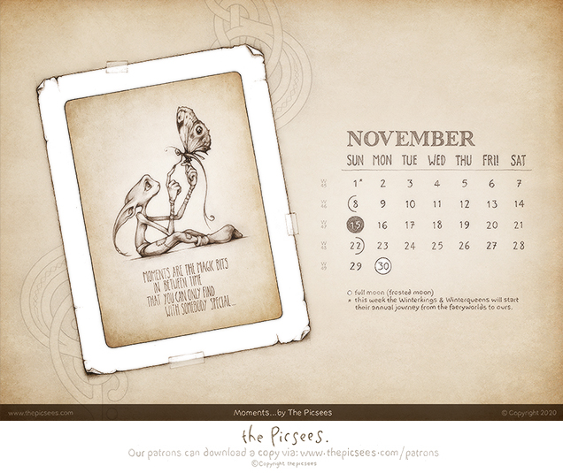 ThePicsees's tweet photo. Our Patrons can now download the November 2020 edition of our digital desktop calendar for their pc, tablet or phone which features our picture-poem called “Moments” (this exclusive download is available to all our Patrons throughout October).
 
https://t.co/y1JDiRdq3e https://t.co/xbFjGIigI6