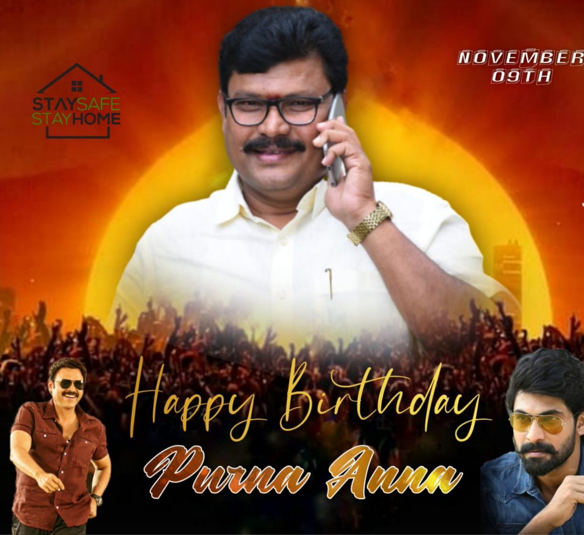 Srinivasamvasu's tweet photo. Advance birthday wishes annagaru https://t.co/wuAtI21PMN