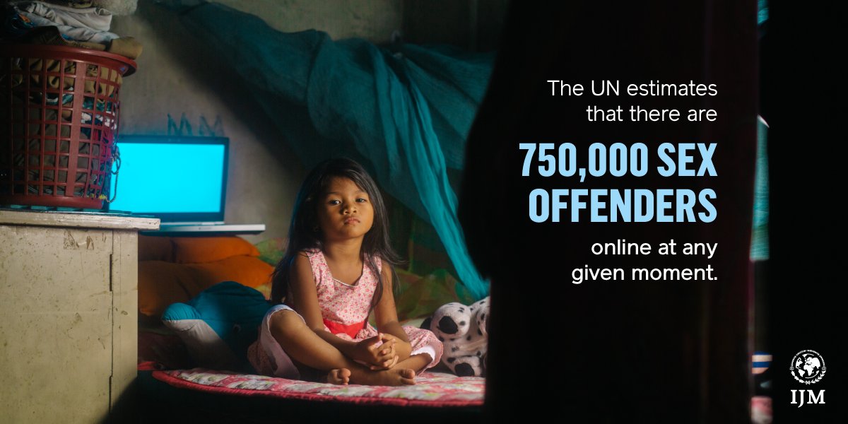 IJMUK's tweet image. The UN estimates that there are 750,000 sex offenders online at any given moment.

#EndOSEC #OnlineAbuse #trafficking