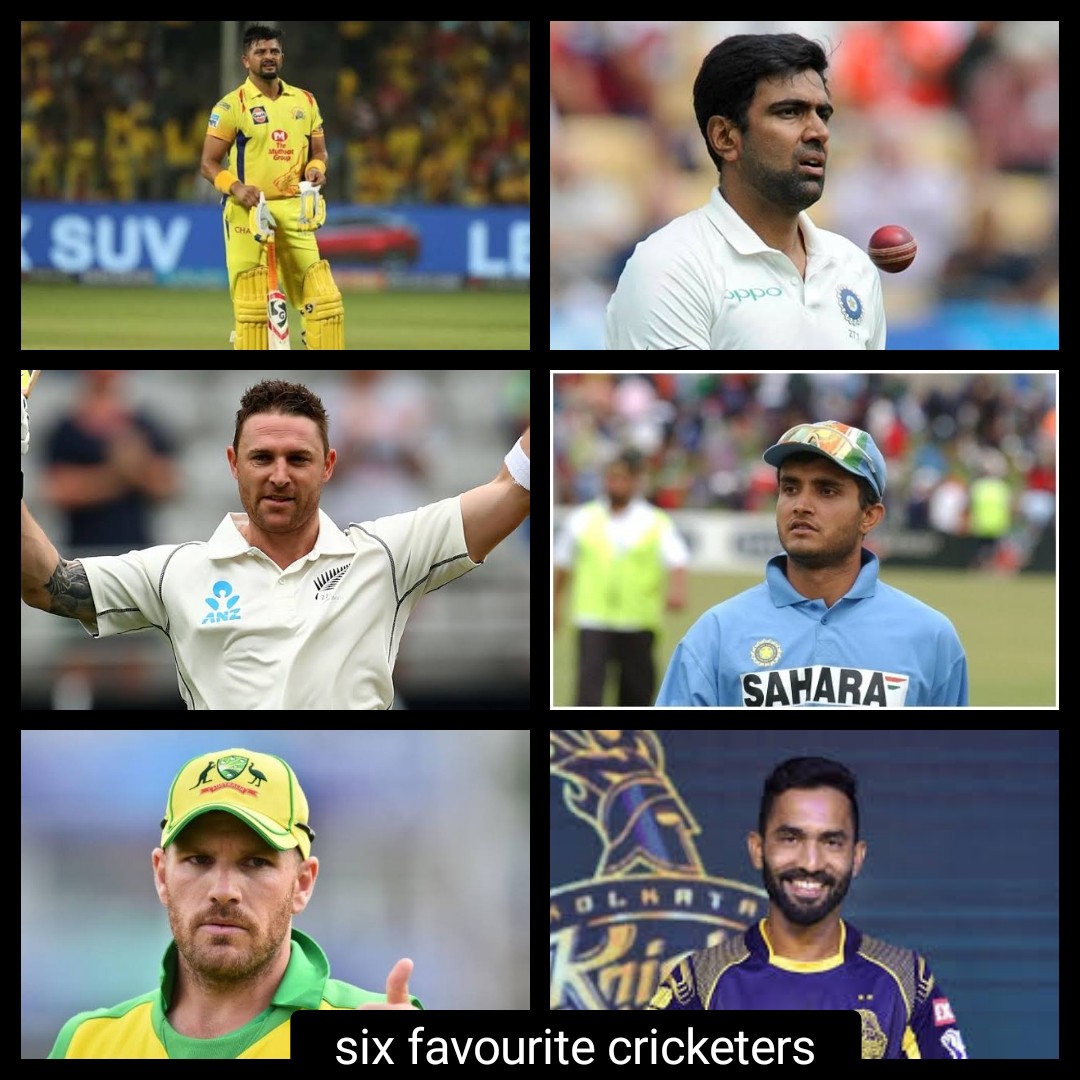 aruncbose7's tweet photo. 6 favourite cricketers of all time
@DineshKarthik @ImRaina @ashwinravi99 @Bazmccullum @SGanguly99 @AaronFinch5 https://t.co/0v2f1EEihJ