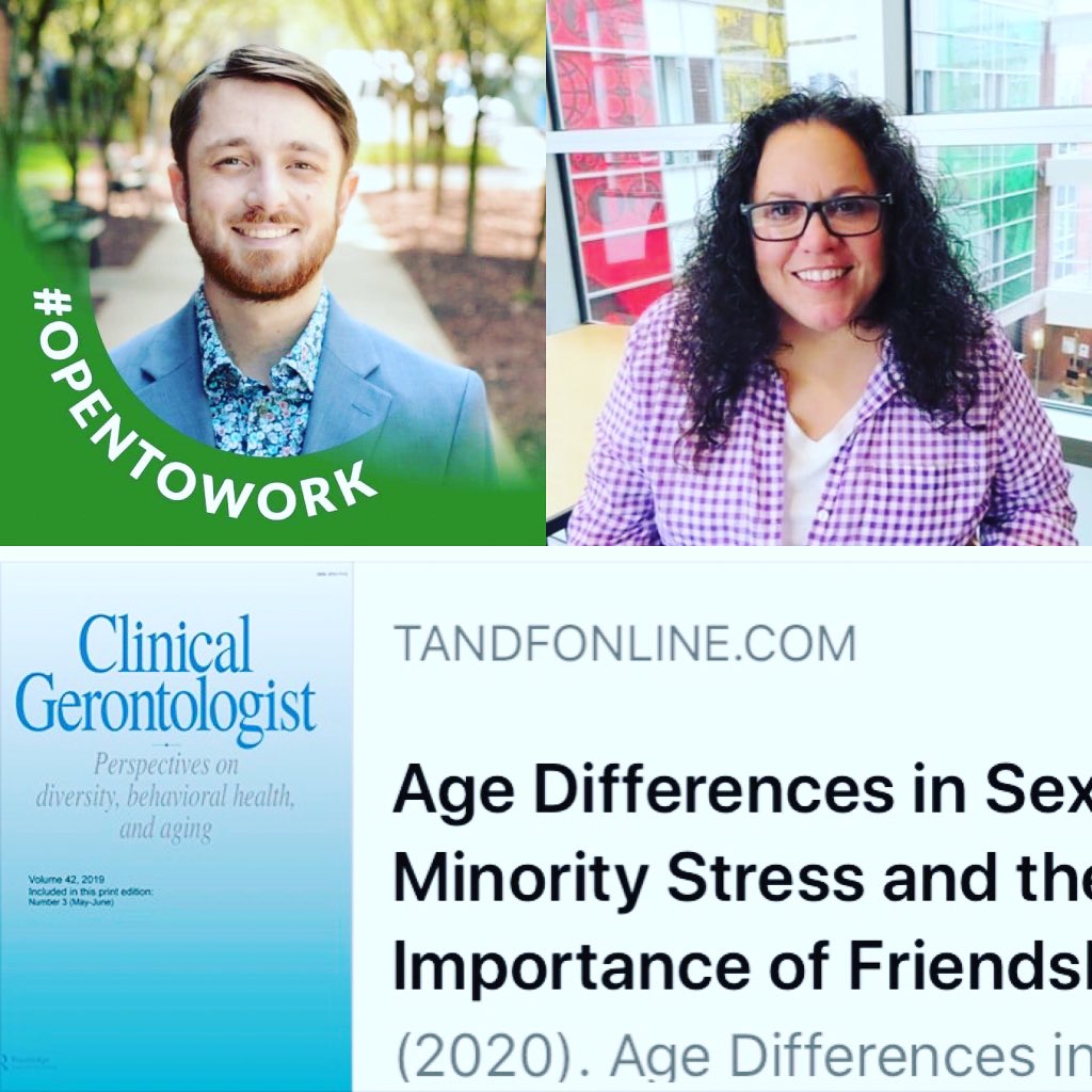 HorizonsLgbt's tweet photo. Kudos to two of our Summit workshop presenters for having their work published in Clinical Gerontologist. Register for the Summit to hear them present their work. https://t.co/Ac9TpcMtgK #minoritystress #lgbtaging https://t.co/IOkXUXjbei