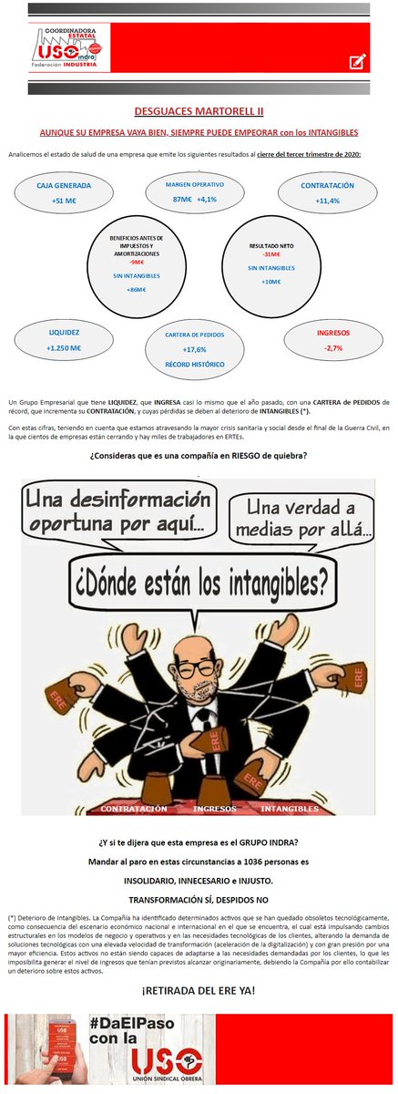 USOIndMinsait's tweet photo. Seguimos No al ERE @IndraCompany Las mentiras tienen las patas cortas @UGT_ISTI #NoalEREIndraEmpresaSemipublica  @sigindra @rsticindra @cigIndraISTI @SindicatoAsit @cobasindraorg @ccoo_indra @IndraSisEnLucha @IndraEnLucha https://t.co/DJl75pUXTI