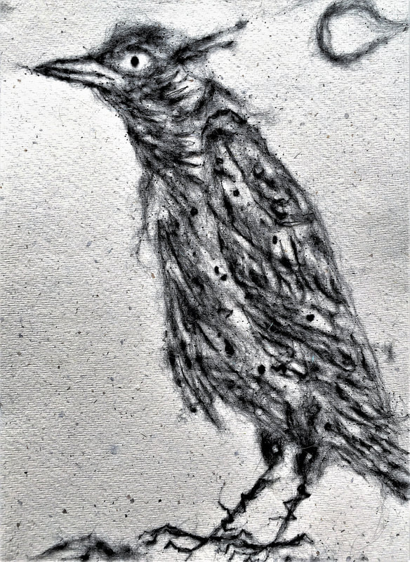 RowenaScotney's tweet image. 'Young Zennor Jackdaw and Moon' has flown from St Ives, just before Lockdown... :) x

Also Inspired by the poet W.S.Graham 🌿

#felting #poetry #wsgraham #cornwall #jackdaw