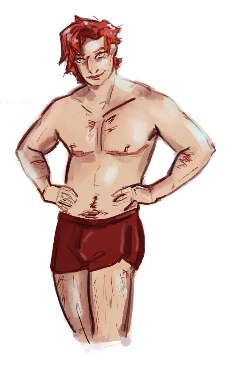 InkCaviness's tweet photo. i swear when I started this he was supposed to be wearing clothes but.....well https://t.co/O4yNRwKCCk
