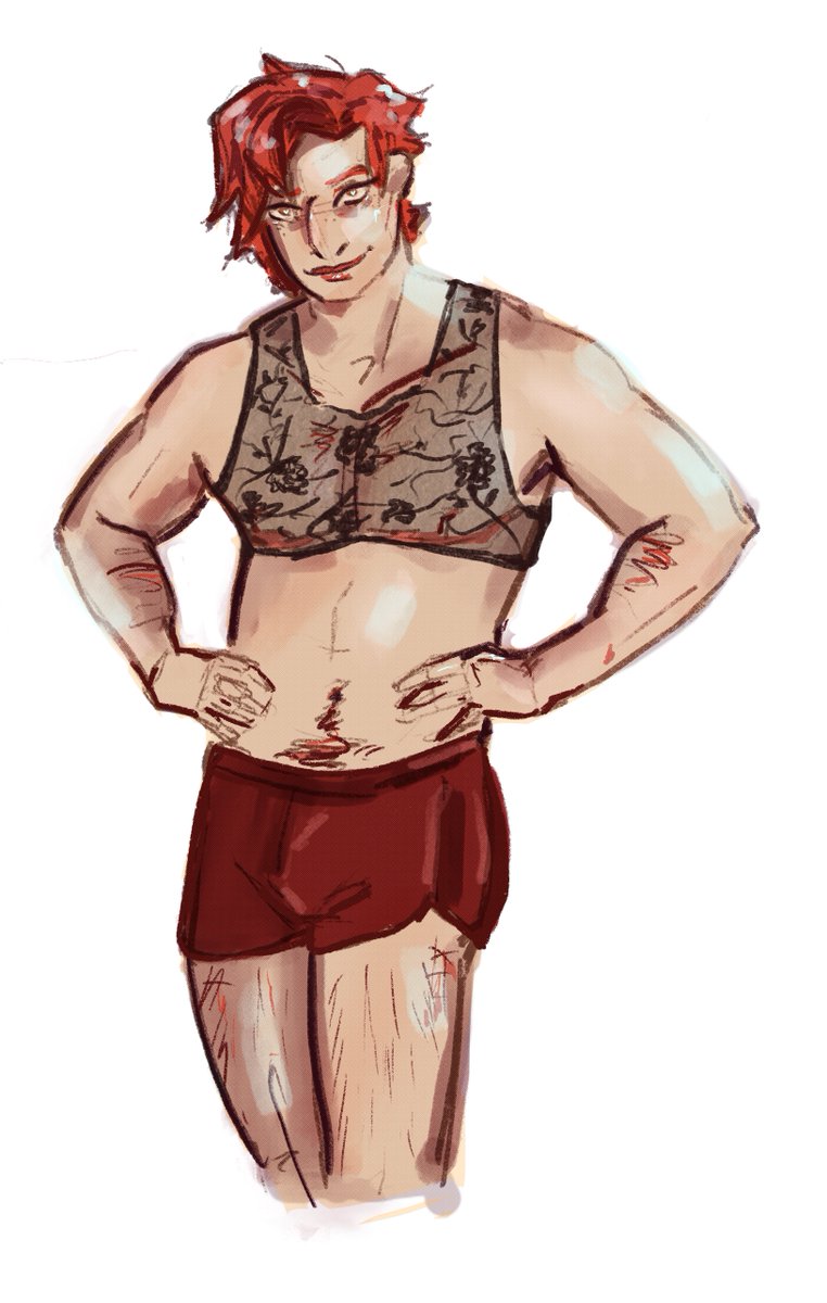 InkCaviness's tweet photo. i swear when I started this he was supposed to be wearing clothes but.....well https://t.co/O4yNRwKCCk