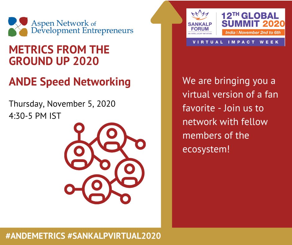 ANDEsouthasia's tweet photo. All set for some #speednetworking at the #ANDEMetrics at @SankalpForum Come participate in an @AspenANDE conference favorite and meet other folks from the #ecosystem! https://t.co/oA0kKrv6vp