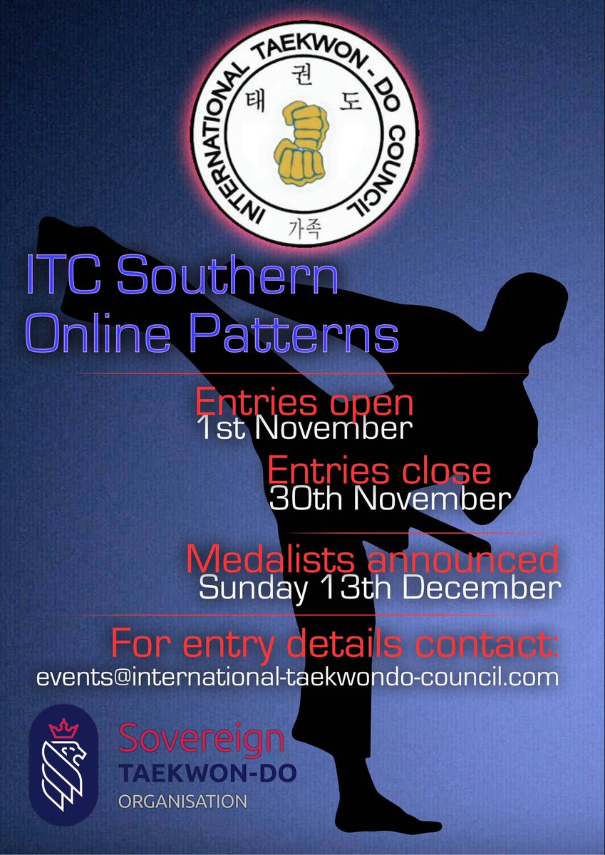 TaeItc's tweet image. ITC Southern Online Patterns...
email us for more information. 

#itc #itcfamily #southernopen #tkd #inittowinit