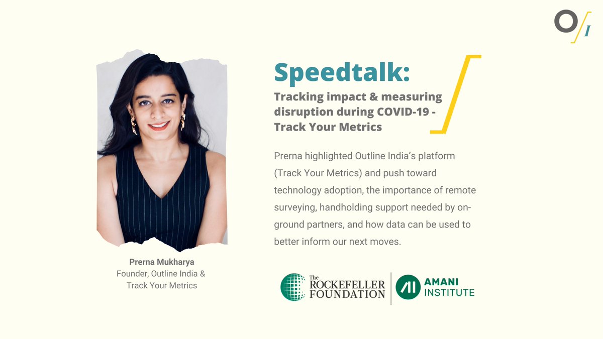 DataTYM's tweet photo. We are delighted to express our sincerest gratitude to 
@RockefellerFdn for extending the opportunity to our founder, Ms. Prerna Mukharya, to be part of their India partners' virtual meet. 
    
#socialimpactthroughdata #innovation #trackyourmetrics
@amaniinst https://t.co/zIGJLjrxpF