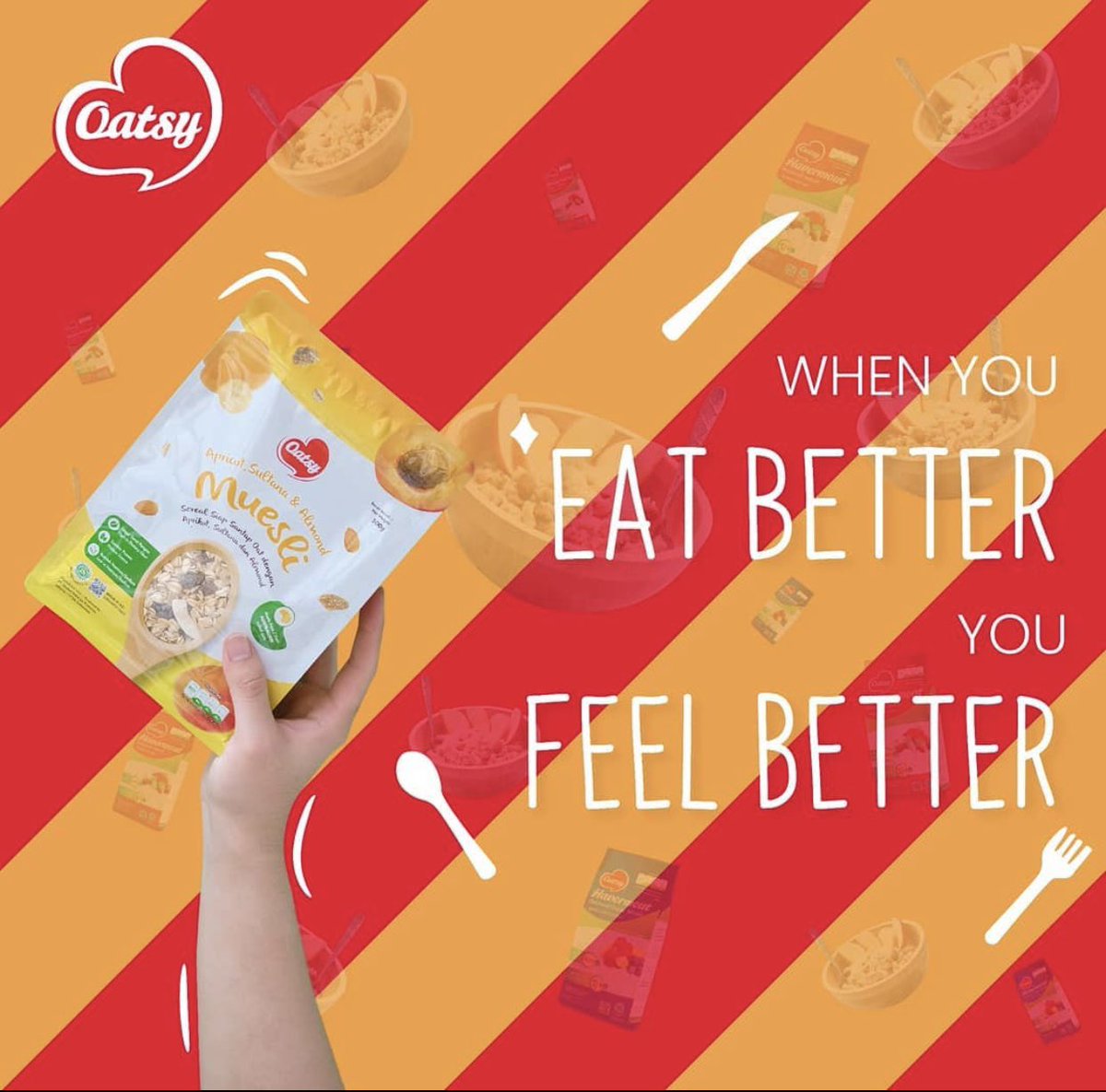 MyOatsy's tweet photo. Eat better to feel better! #oatsy #myoatsy #eatbetter #feelbetter #keepfit #wholefood #WholeGrains #oats #rolledoats #oatmeal #muesli #breakfast #goodfood #food #foodie #fitness #exercise #healthylifestyle #healthy #healthyfood #indonesia #makan #sehat #diet #onlineshopping #fit https://t.co/YgSS4p4NWE