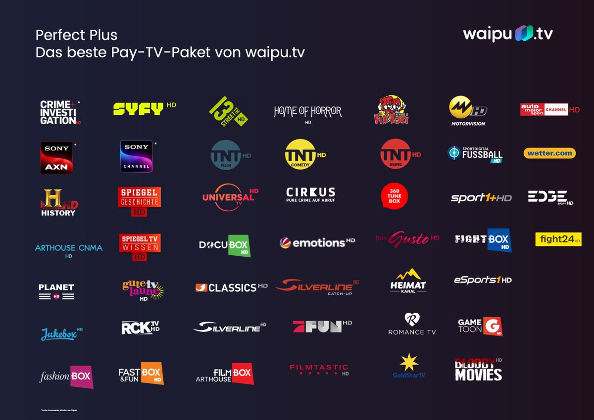 exaring_ag's tweet photo. https://t.co/pwjAQxl272 LAUNCHT DEUTSCHLANDS GRÖSSTES TV-PAKET 

Über 130 Sender in HD, 46 tolle Pay-TV-Sender sowie über 10.000 Inhalte auf Abruf  im neuen Perfect Plus-Paket. https://t.co/JWPNndToSC - Home of Entertainment! https://t.co/ONQgORzByk
