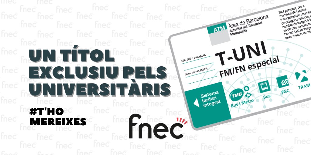 UBfnec's tweet photo. La T-UNI 💳
Feta i pensada per i pels estudiants universitàris. #ThoMereixes https://t.co/ihLkg8Kwb9