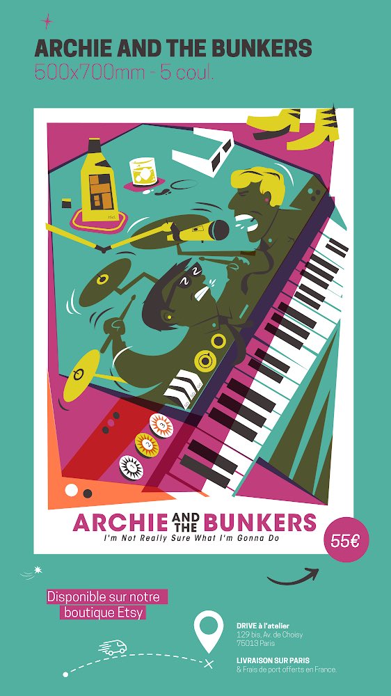 Fwells_'s tweet photo. 🙏Enfin notre série « hommage au garage-rock » au complet et à retrouver sur notre boutique Etsy! 
#garageband #screeprinting #sérigraphie #savoirfwells #atelierfwells #faitmain #printisnotdead #fabriqueenfrance #fabriqueaparis https://t.co/bNJaZVYt6y
