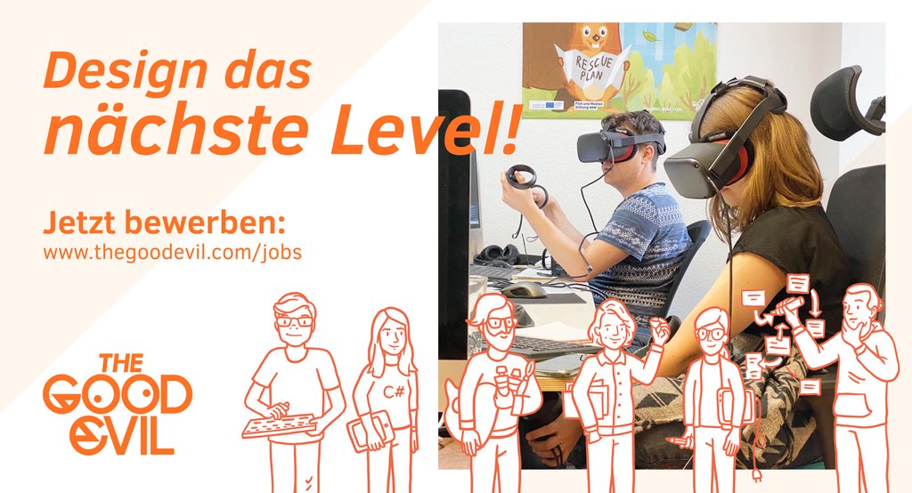 thegoodevilcom's tweet photo. #JOBS #JOBS #JOBS! 

🔥🔥 https://t.co/fCeSkQ4Hp2 

#gamedev #indiegame #indiegamedev #cologne #NRW #indiestudio #gamedesign #gamedesigner #educationgames #seriousgames #mobilegames #unity3d #oculus #oculusquest #switch #nintendoswitch #thegoodevil #game #games #videogames https://t.co/X3W67Gah5H