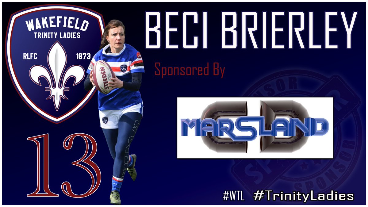 WTLRL's tweet photo. 1️⃣3️⃣ Beci Brierley is sponsored by

🤝 @CDMarsland1 

🔴⚪️🔵⚜️

#WTL #WTL2020 #WTL2020Squad #WTLSquad2020 #WomensSuperLeague20 #TrinityLadies #WakefieldTrinityLadies https://t.co/1qsLwQtTwi