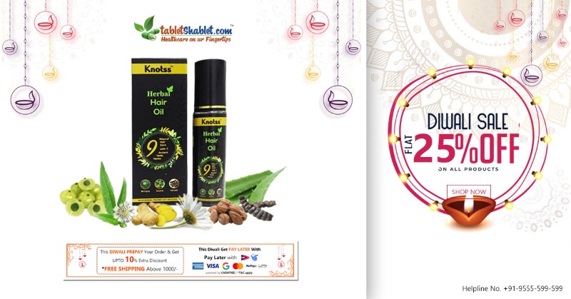 TabletShablet's tweet photo. Let Knotss Hair Oil do its Magic on Your Hair. And this Diwali, Get Knotss at Flat 25% Off/-π
Shop now @TabletShablet- https://t.co/Cf7GvXS6gJ
You can Pay Later with LazyPay.
#knotss #KnotssHairOil #Herbalcare #Hairoil #TabletShablet #DiwaliSale #Diwali #YeDiwaliHealthWali https://t.co/Tg2EPyzmuT