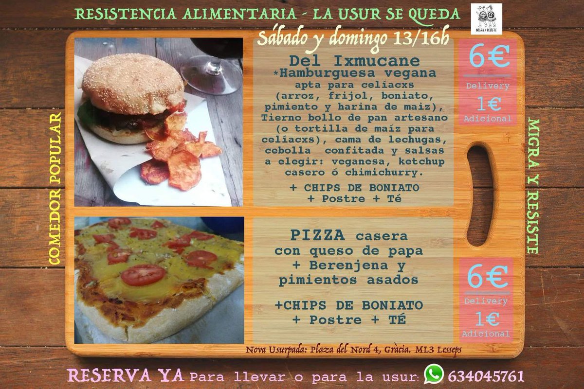 Haz tu pedido y colabora con la resistencia migrante 🖤✊🏾