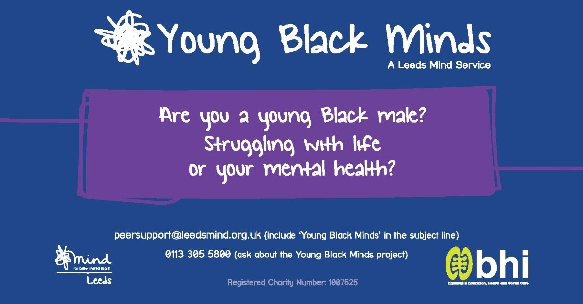 Now accepting referrals! #PeerSupport for anyone in the Black community across Leeds aged 16 - 25 who identifies as male. A safe space to talk with likeminded men about any struggles &amp; learn ways to manage stresses. We get it 'cause we've been there. lght.ly/agbdc05