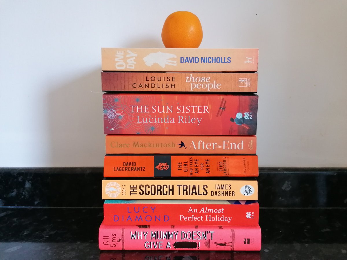 BWormBlogger's tweet photo. Day 5 of #ReadathinphotoNov20! Can you guess the theme....
@readathin #orange #OrangeStack #BookStack https://t.co/j5WWYhKkXn