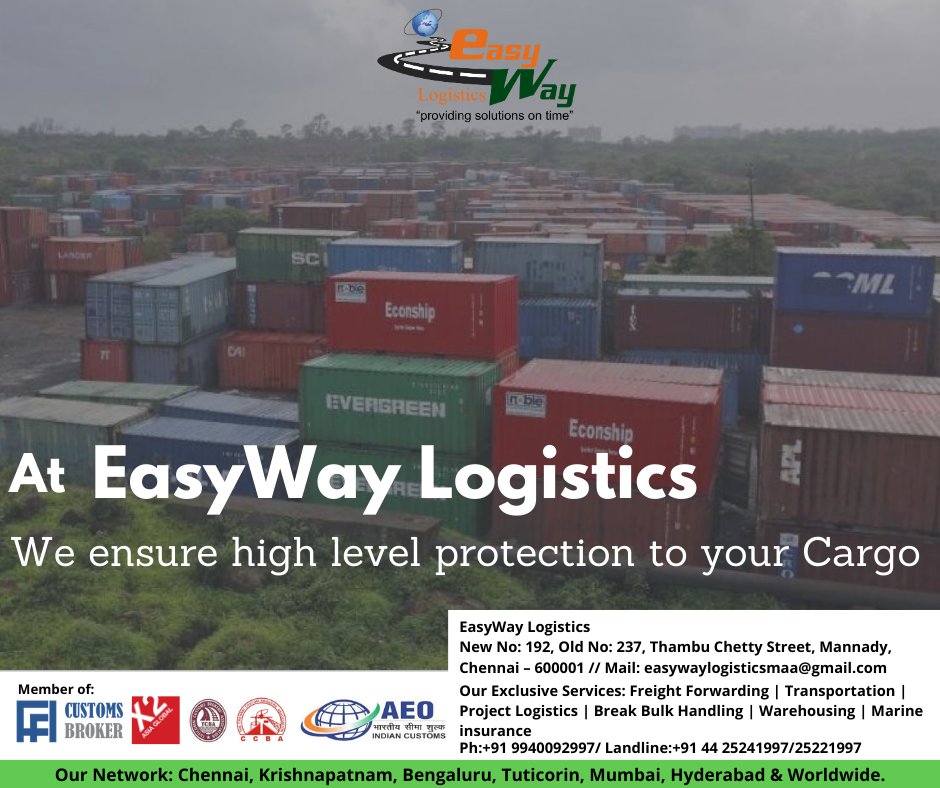 EasywayLogisti1's tweet photo. Cargo transportation is not always easy - it can involve risks, accidents, theft, and loss. That’s why obtaining cargo insurance is highly recommended.
Visit: https://t.co/qfz8l4irEd
#globalcargo #cargoinsurance #cargoindia #insurance #cargosafety #shipment #securecargo https://t.co/X5rKXOVVfY