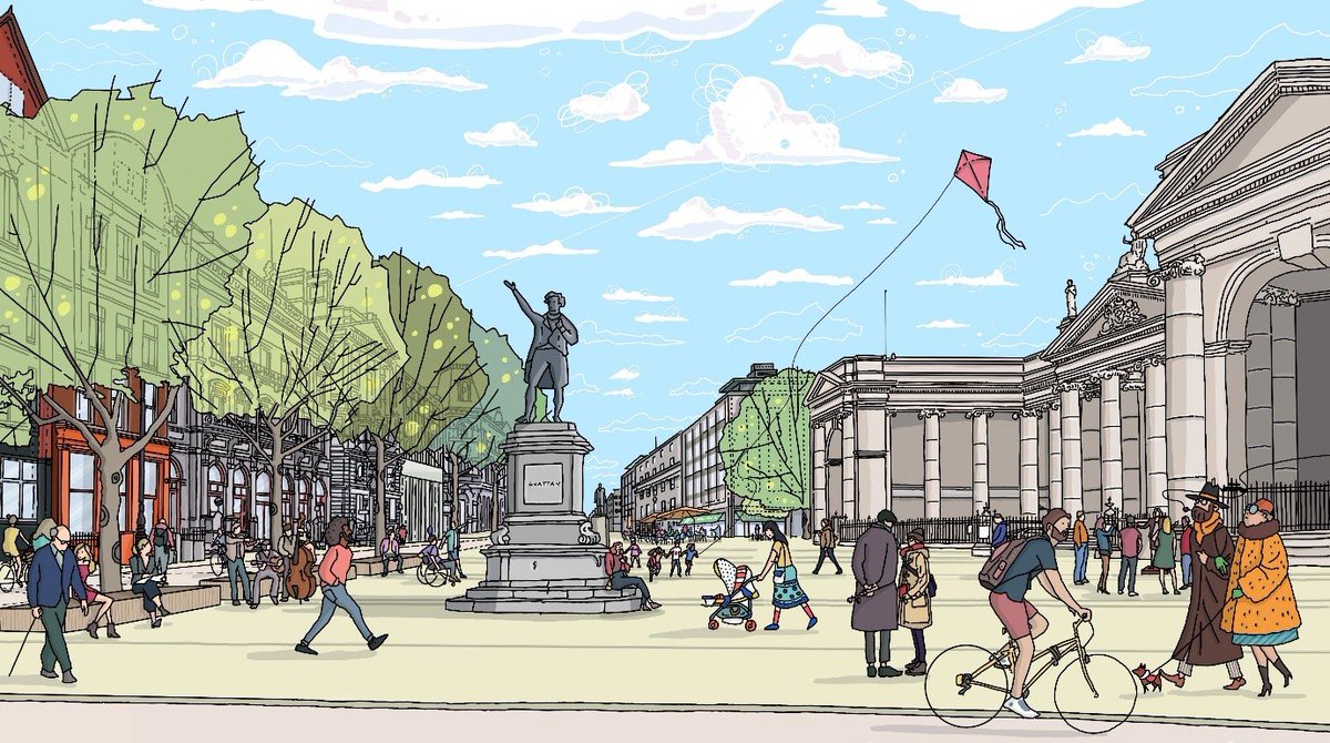 Our public consultation on options for public realm improvements to Dame Street, as part of the College Green project is live! We want to hear from you - consultation.dublincity.ie/traffic-and-tr…

#HaveYourSay #YourCouncil #Dublin #CollegeGreen