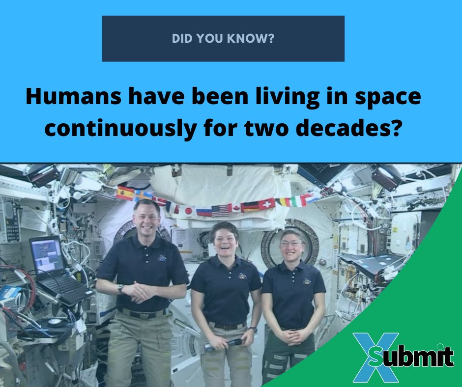 xsubmitInc's tweet photo. Discovery Series 
Did you know?
Humans have been living in space for 2 decades. 
An American astronaut, Kate Rubin and her crew have celebrated their 20 years anniversary in space. 
#discoveryseries #DidYouKnow https://t.co/A8w43xdrkc https://t.co/KGvGORPdrK