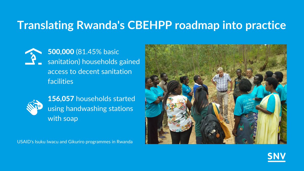 SNVworld's tweet photo. Policies that advance #SDG6.2 are essential to trigger change. But making policies actionable creates impact that is felt. In 5 yrs @USAIDRwanda #IsukuIwacu #Gikuriro projects w/ @SNVRwanda support made #SanitationAccess a reality for 500,000 more people: https://t.co/xtgrhwmnkp https://t.co/L9CplgORko