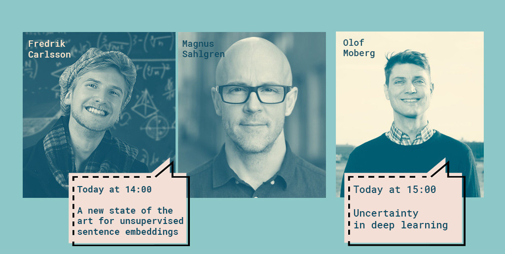 AI savvy and eager to learn more?
Meet our experts at today's seminars on #NLP and #Learning Machines. 
14:00 via bit.ly/3oWqgMl
15:00 via bit.ly/2TSK1Gc

with <a href="/AISweden/">AI Sweden</a>