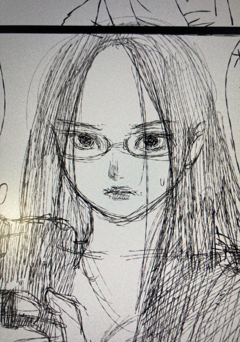 ネームに少し絵を入れるおじさん 