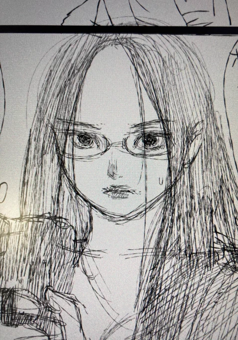 ネームに少し絵を入れるおじさん 