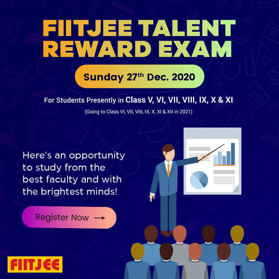 FIITJEEFBD's tweet photo. FIITJEE Talent Reward Exam - Here's an opportunity to study from the best faculty and with the brightest minds!

Exam Date: Sunday 27th December 2020
For Students Going to Class VI to XII in 2021

Register Now: https://t.co/FPtaskJrie
Call us: 9717444015,9910059641 https://t.co/Ve85QAm1QE