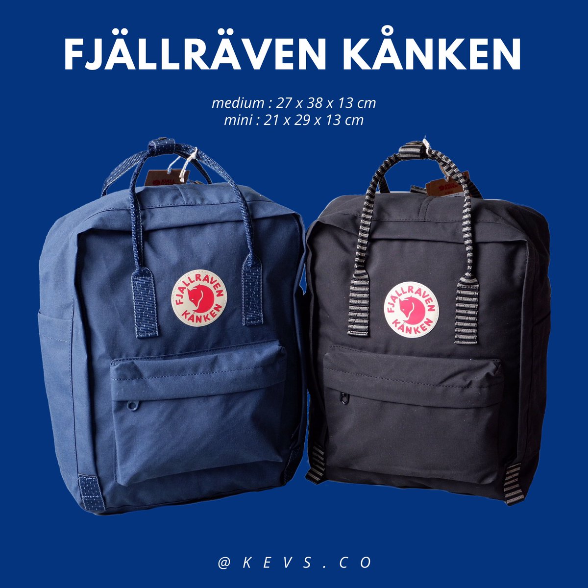 kevsbag's tweet photo. [SALE] Fjallraven Kanken Backpack

tersedia dalam 3 size ya, kevs!🥰
• Mini
• Medium
• Large

#kanken #fjallravenkanken #kankenbackpack https://t.co/T2UQPUS7hE