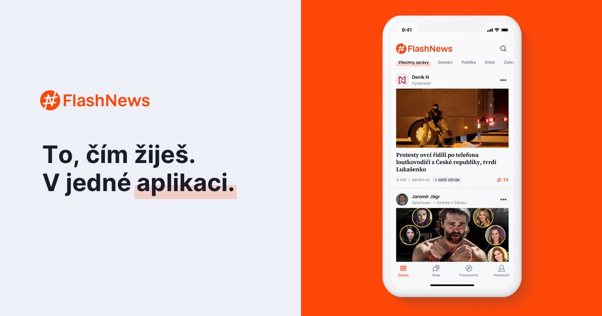 Jak propojit veškeré aktuální informace s lidmi, kteří o ně mají zájem? Naší odpovědí nejen pro sport, ale i jakékoli jiné dění je <a href="/flashnewscz/">FlashNewsCZ</a> . Vydáváme první verzi, ale dál děláme na tom, aby cesta informací ke každému byla ještě jednodušší. 💪 flashnews.news