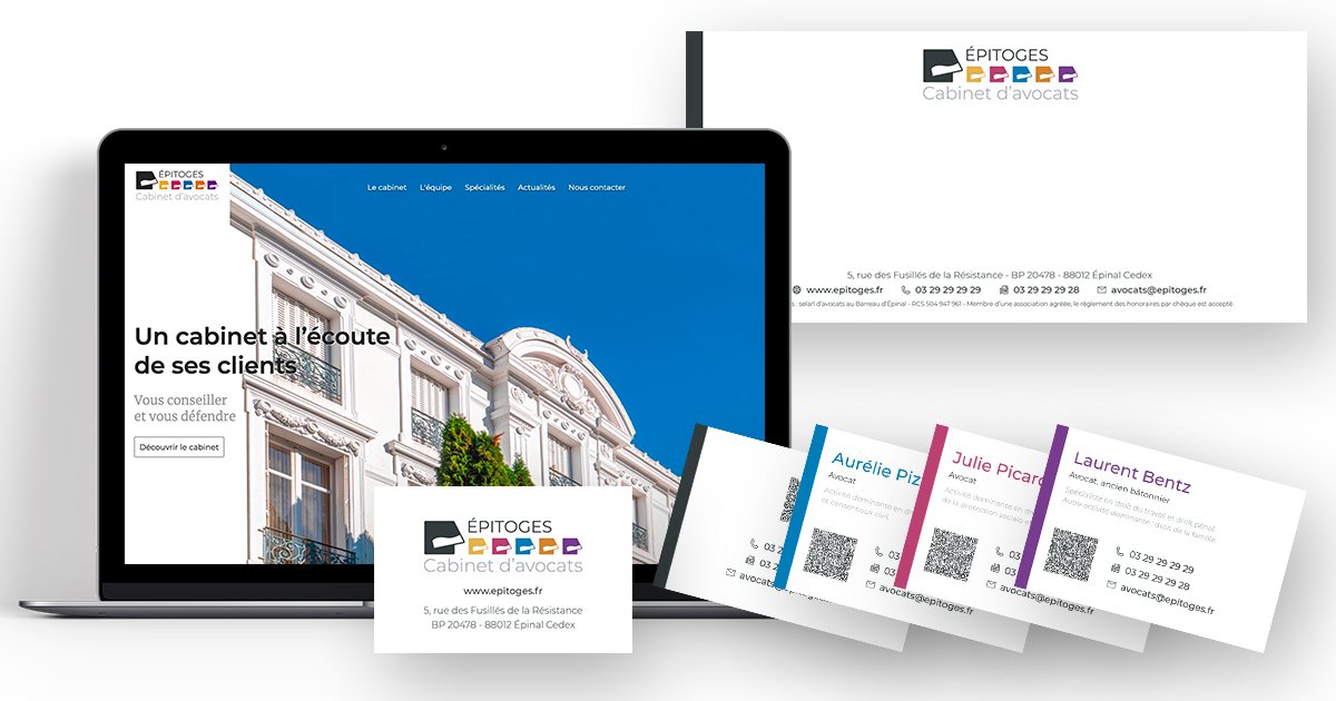 splitfire's tweet photo. Splitfire met à jour l'image du cabinet d'avocats spinalien Épitoges : rafraichissement du #logotype, #refonte complète du #website et #cartesdevisite personnalisées !
#print #projet #splitfire

Rendez-vous sur https://t.co/JATJS9EvdJ 👈 https://t.co/1d551zzYFJ
