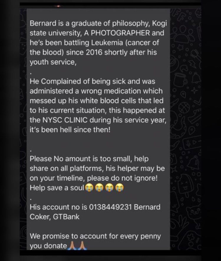 anastasiauntamd's tweet photo. @aproko_doctor @Yodaddy8624 @aproko_doctor pls help save bernard. This is what Nigeria did to him https://t.co/jdJG676a8w