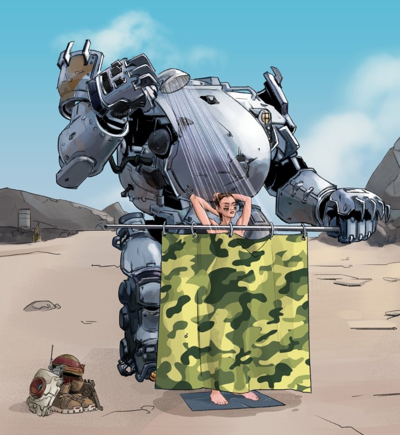 Moze taking a shower
#Borderlands3 #Moze #ironbear #artistsontwitter #fanart