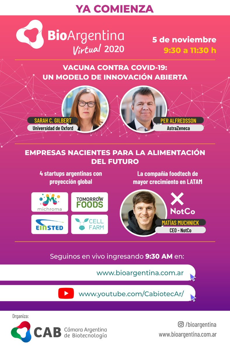 Llegó el día, a las 9.30 h los esperamos en BioArgentina.com.ar.