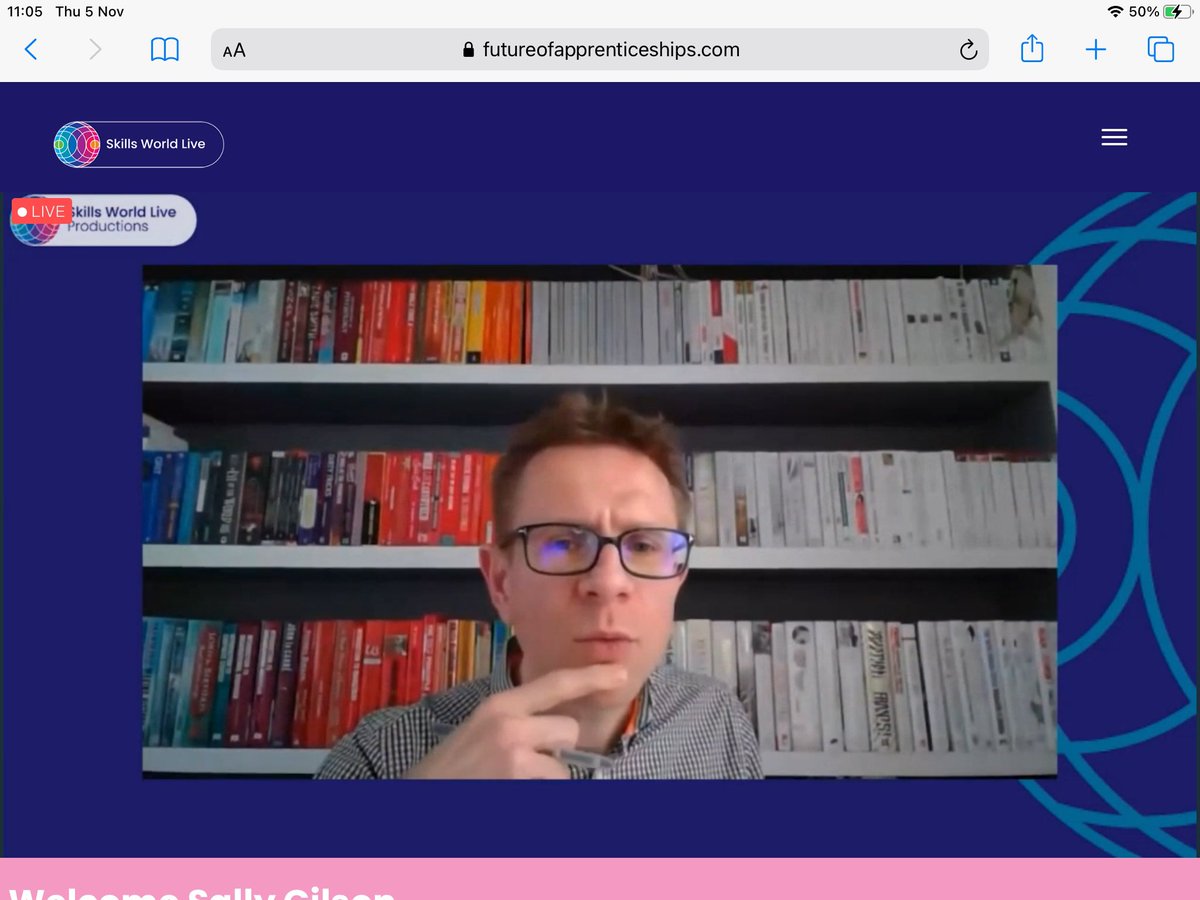 Watching #futureofapprenticeships conference and can’t take my eyes off the colour coded bookshelf #bookshelfgoals