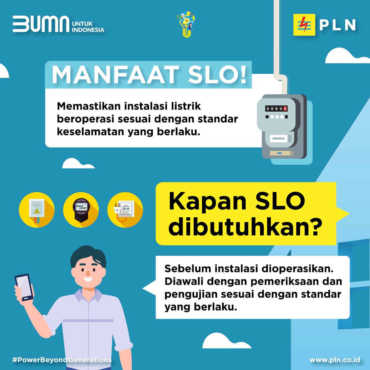 _pln_id's tweet photo. Electrizen tau gak sih apa itu SLO? SLO atau Sertifikat Laik Operasi adalah bukti pengakuan bahwa instalasi listrik di rumah atau bangunan milik Electrizen berfungsi sesuai standar layak operasi
.#PowerBeyondGenerations
#ListrikUntukSemua
#ListrikUntukRakyat https://t.co/jqzTU1mEqv