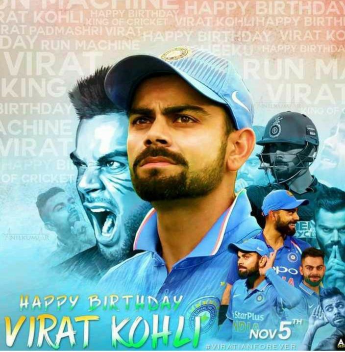  Happy birthday KING of the CRICKET WORLD VIRAT KOHLI   