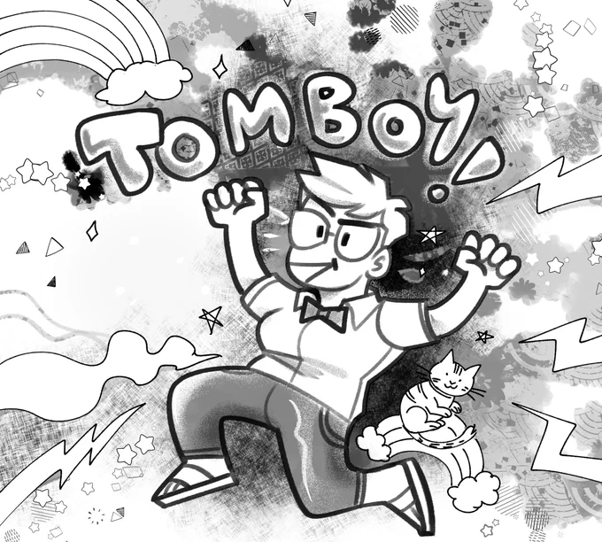 Old title card/self portrait cropped from an unpublished comic. Rejected from an anthology and ultimately I was relieved it was lmao bc I don't think I could ever fully, Clearly articulate my feelings on being tibo, haha. It's a terrible fit for many people, but perfect for me. 